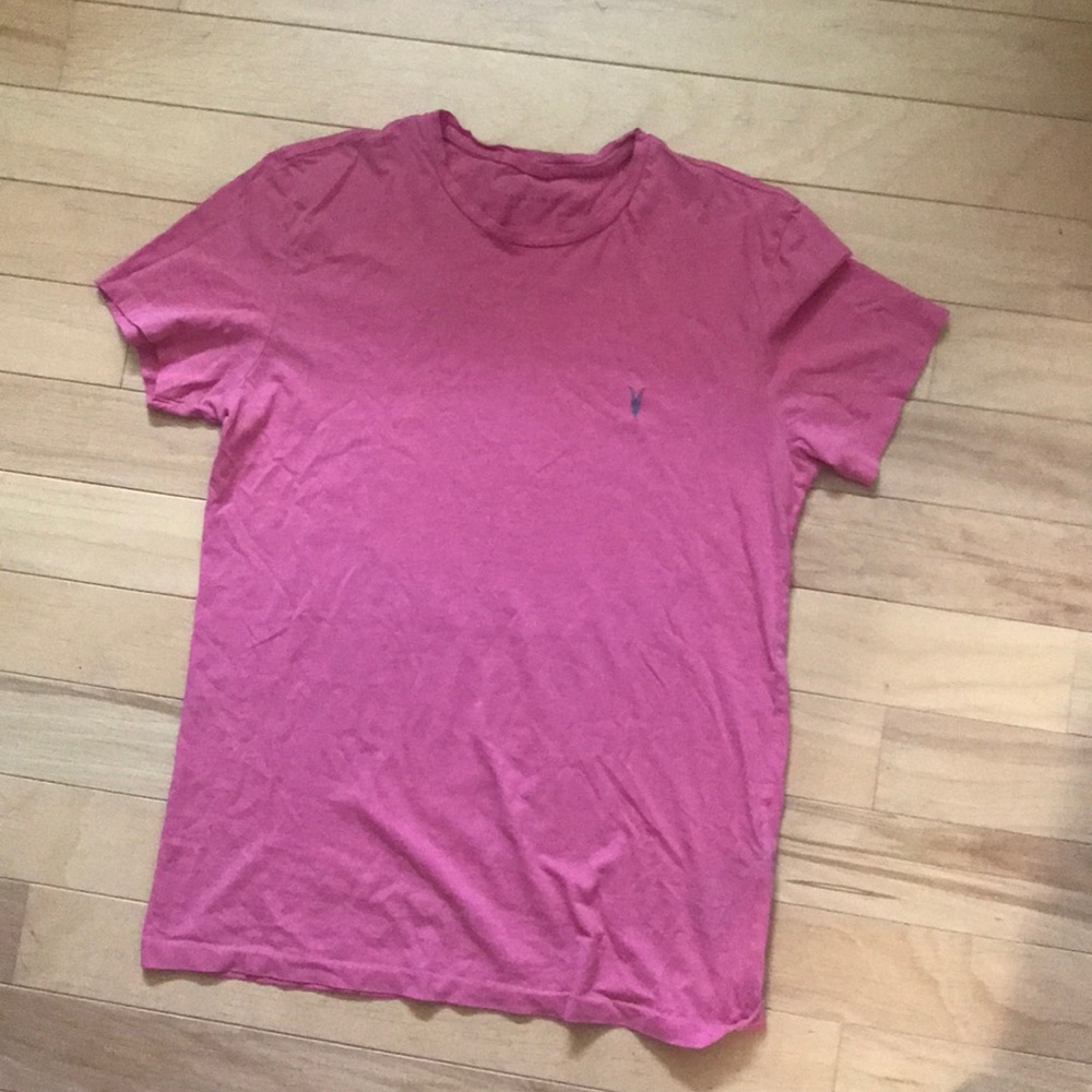 All Saints Tonic SS Crew Salmon Colored Shirt